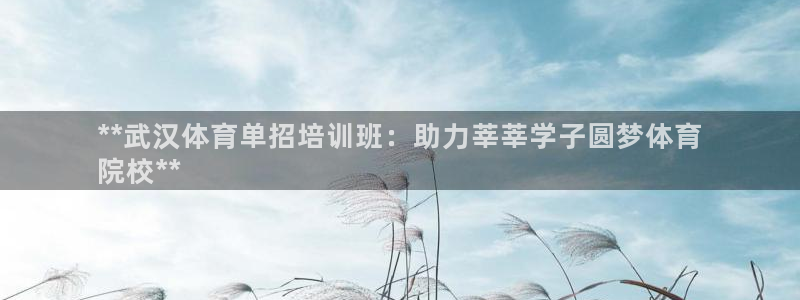 耀世平台信 585341 平台：**武汉体育单招培训