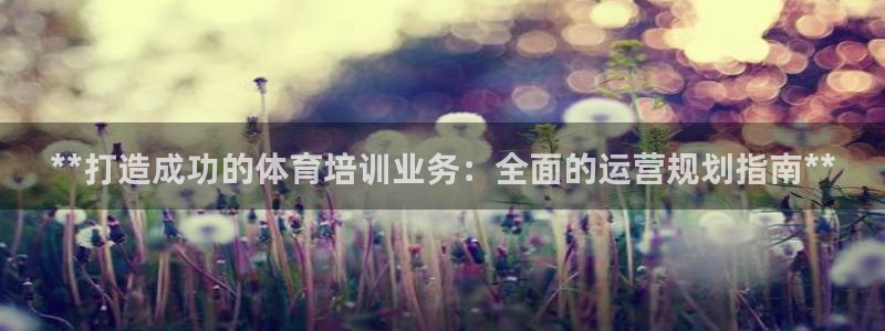 耀世微光简谱：**打造成功的体育培训业务：全面的运营