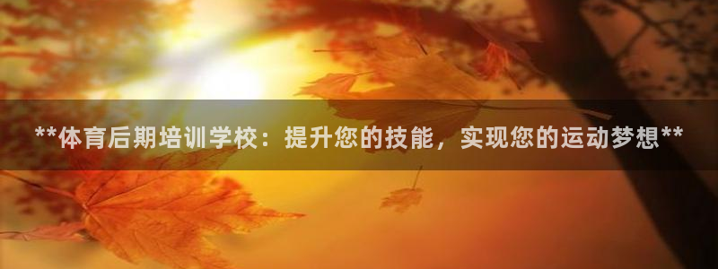 耀世国际平台正规吗可靠吗知乎：**体育后期培训学校：