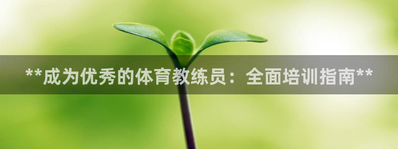 耀世集团做什么的：**成为优秀的体育教练员：全面培训